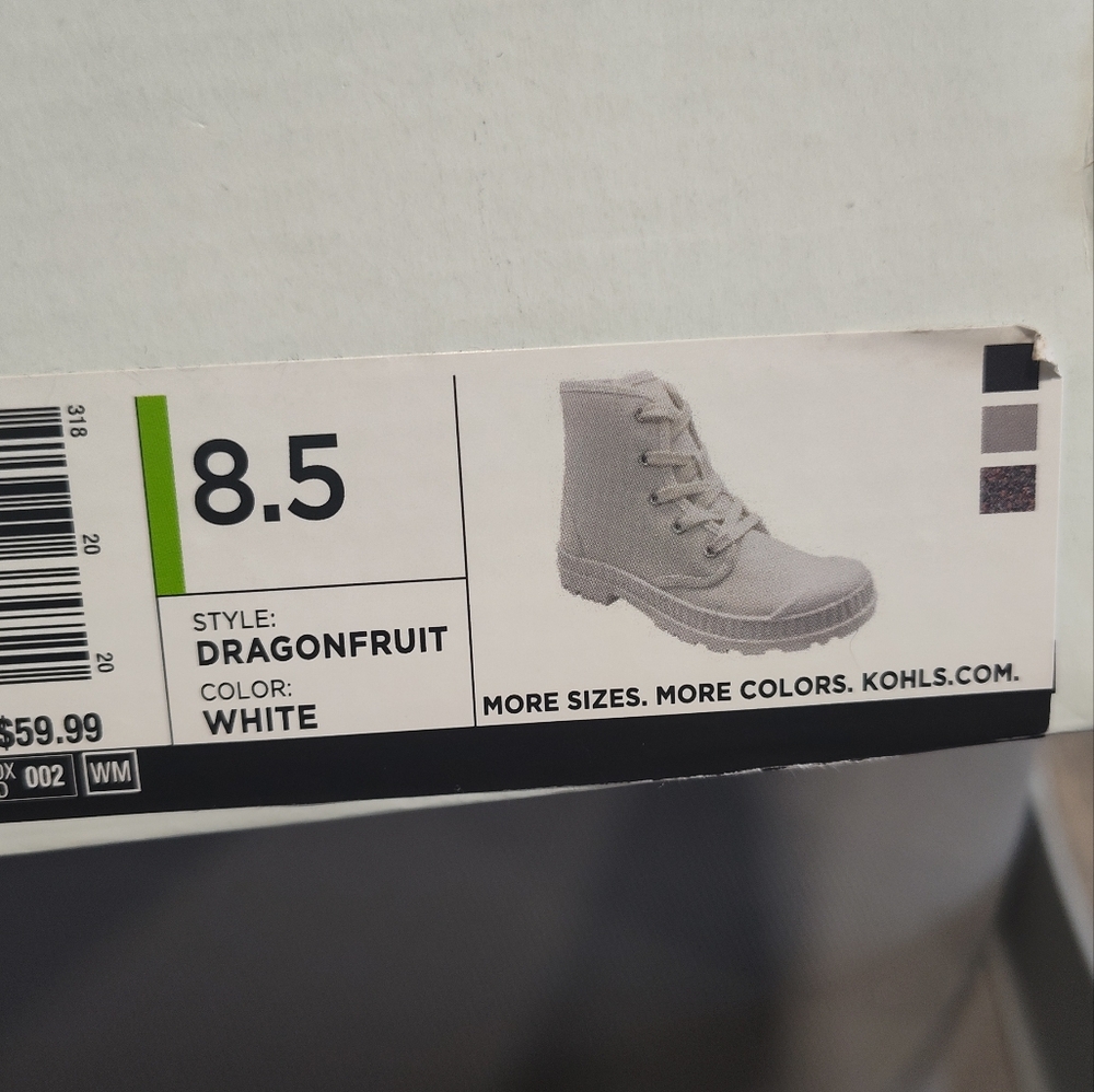 White Fashion Sneakers 8.5